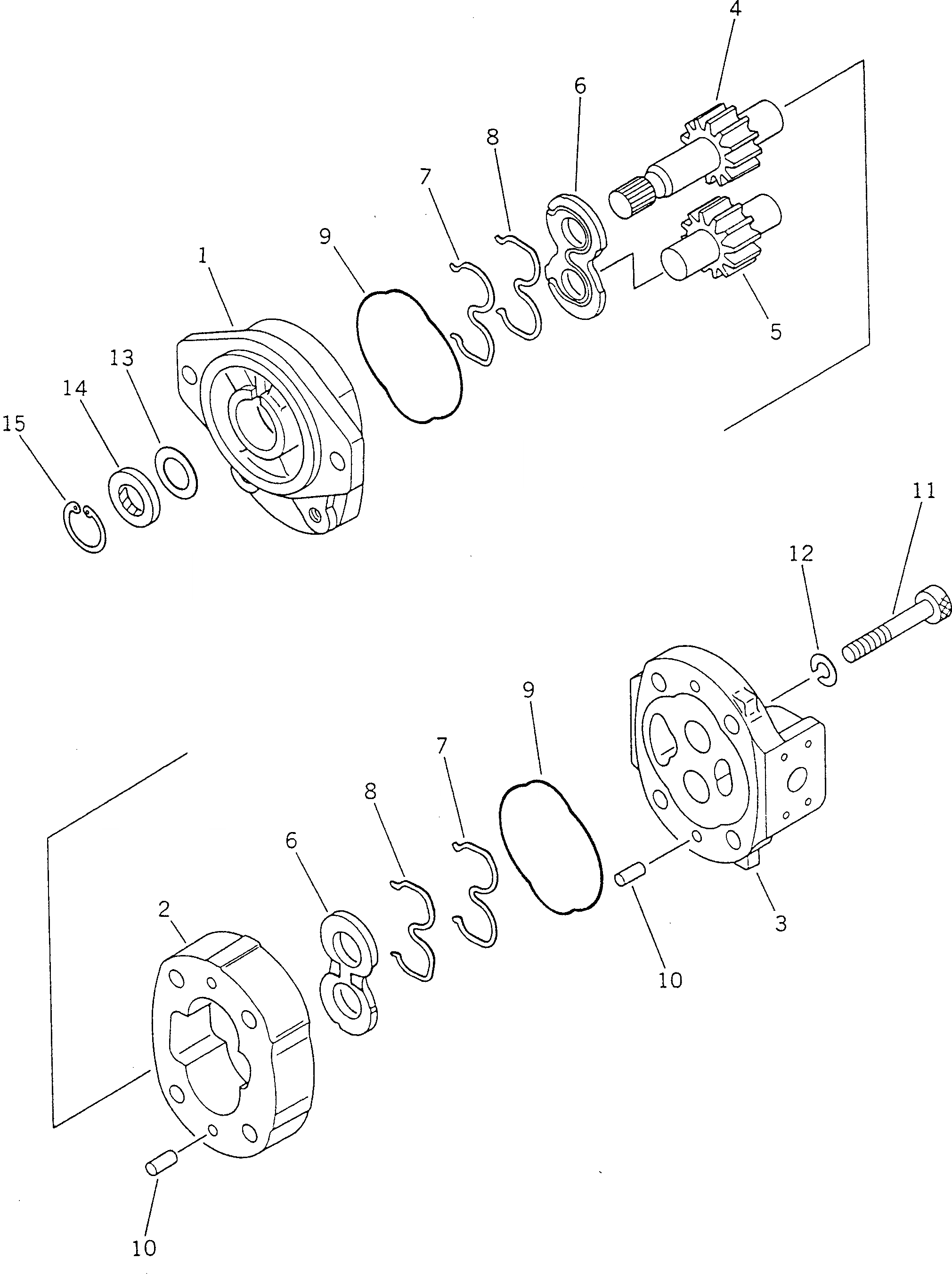 Схема запчастей Komatsu GD705A-4 - НАСОС ТРАНСМИССИИ СИЛОВАЯ ПЕРЕДАЧА