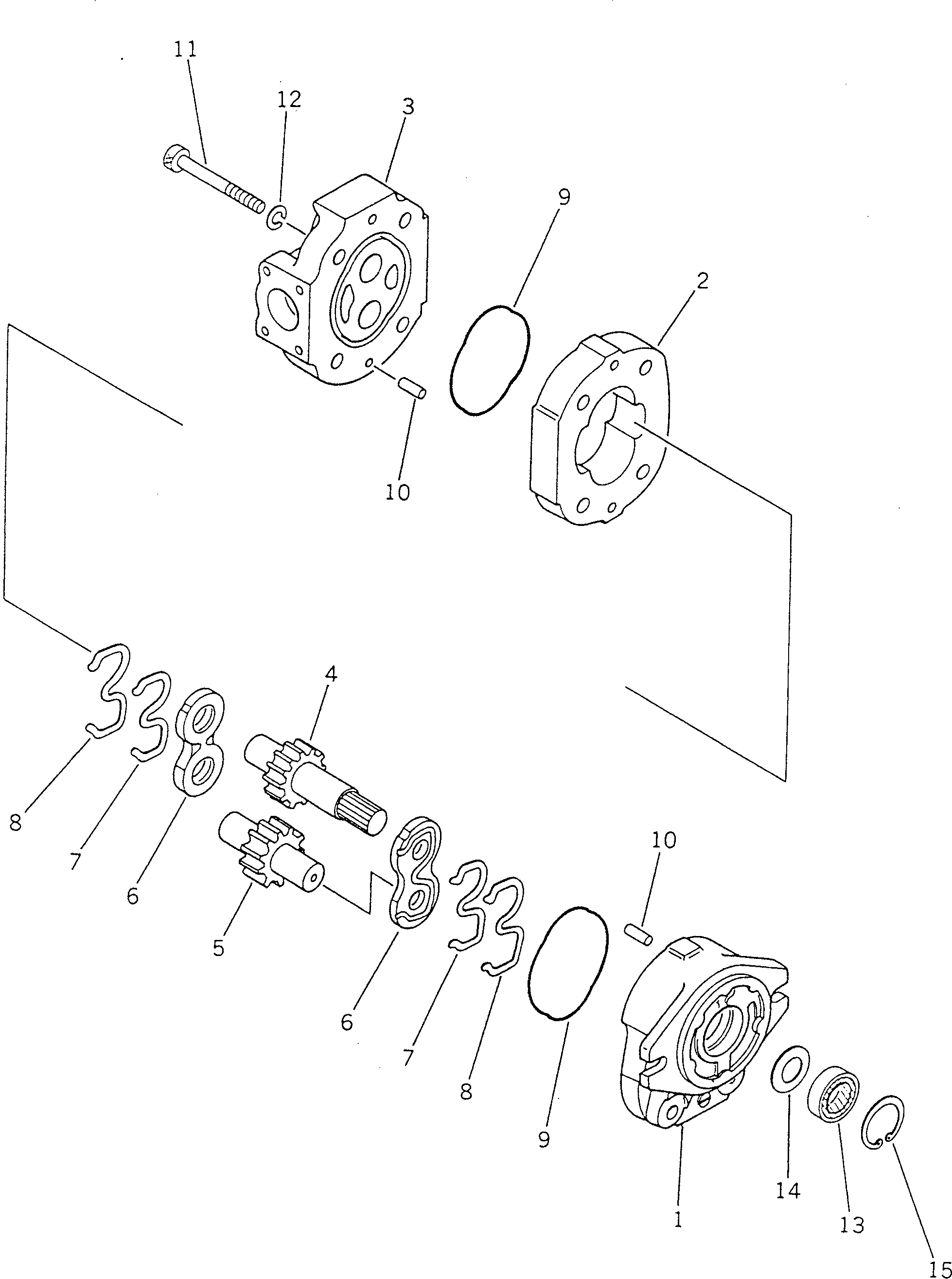 Схема запчастей Komatsu GD705A-4 - ГИДР. НАСОС. (ДЛЯ РУЛЕВ. УПРАВЛЕНИЕ) СИЛОВАЯ ПЕРЕДАЧА