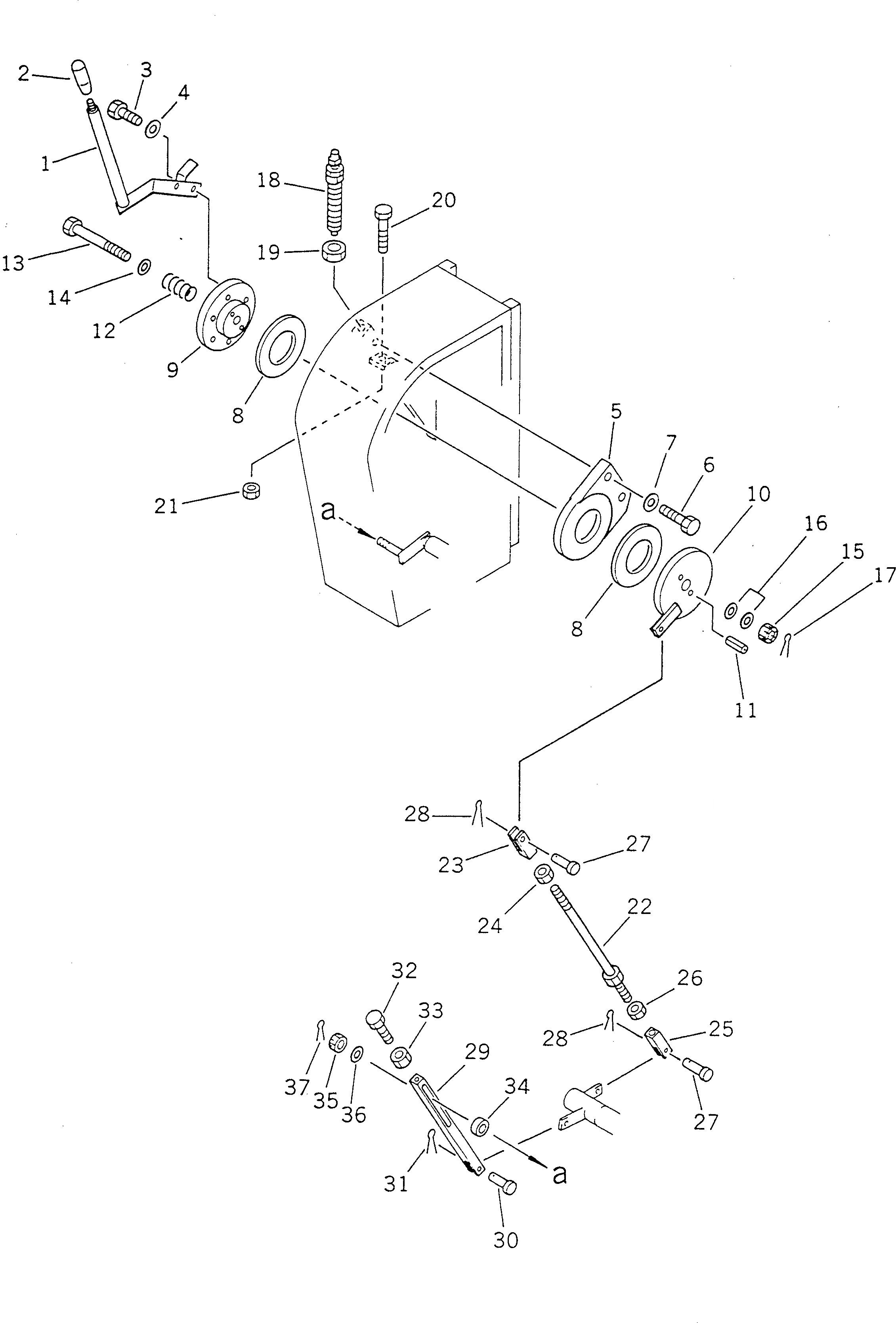 Схема запчастей Komatsu GD705A-4 - РЫЧАГ УПРАВЛ-Я ПОДАЧЕЙ ТОПЛИВА (ДЛЯ РОССИЯ №97-)(№97-) СИСТЕМА УПРАВЛЕНИЯ