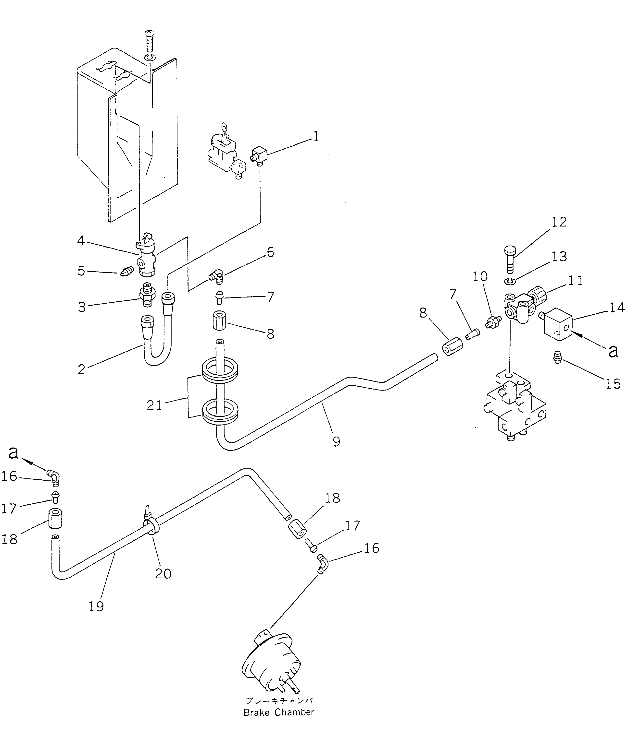Схема запчастей Komatsu GD705A-4 - ШЛАНГИ УПРАВЛЕНИЯ бЛОКИР. ДИФФЕРЕНЦИАЛА СИСТЕМА УПРАВЛЕНИЯ