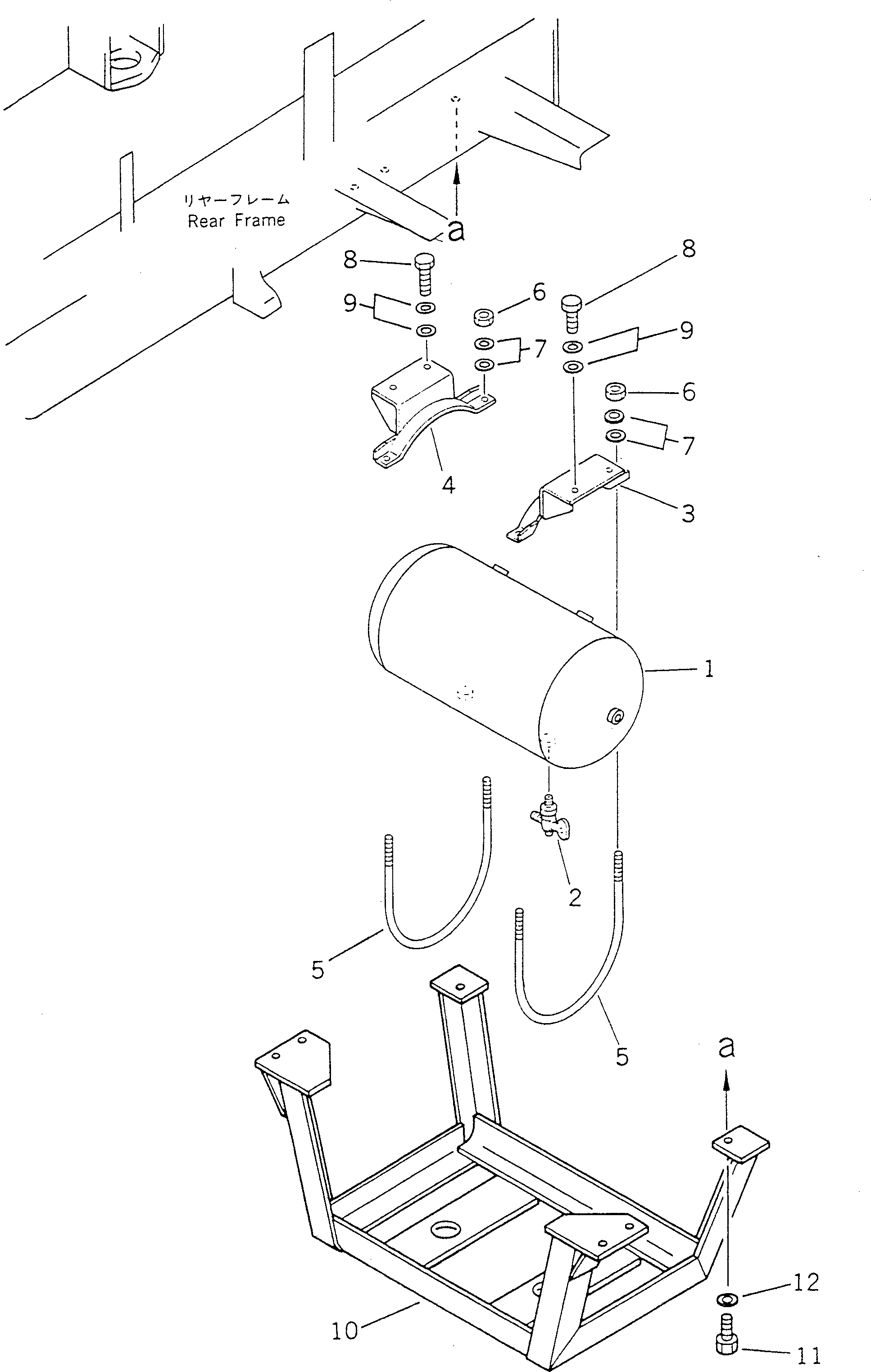 Схема запчастей Komatsu GD705A-4 - ВОЗД. БАЛЛОН И КРЕПЛЕНИЕ (ДЛЯ РОССИЯ №97-)(№97-) СИСТЕМА УПРАВЛЕНИЯ