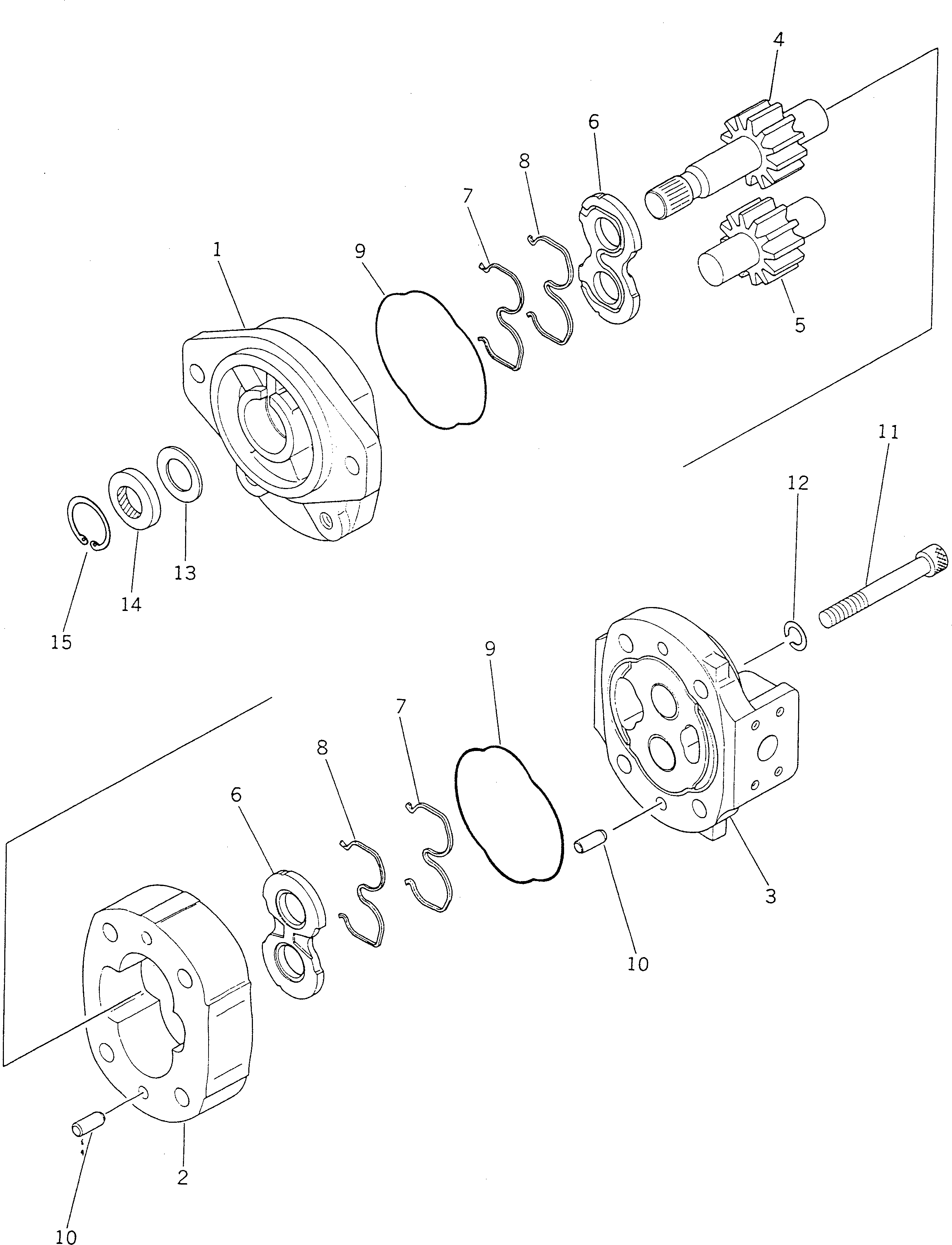 Схема запчастей Komatsu GD705A-4 - ГИДР. НАСОС. ГИДРАВЛИКА