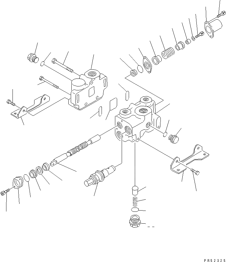 Схема запчастей Komatsu GD705A-4 - ГИДРАВЛ УПРАВЛЯЮЩ. КЛАПАН (-СЕКЦ.) (/) ГИДРАВЛИКА