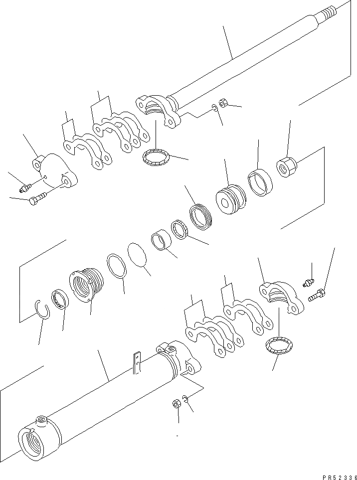 Схема запчастей Komatsu GD705A-4 - СЦЕПНОЕ УСТРОЙСТВО SHIFT ЦИЛИНДР (ДЛЯ РОССИЯ №97-)(№97-) ГИДРАВЛИКА