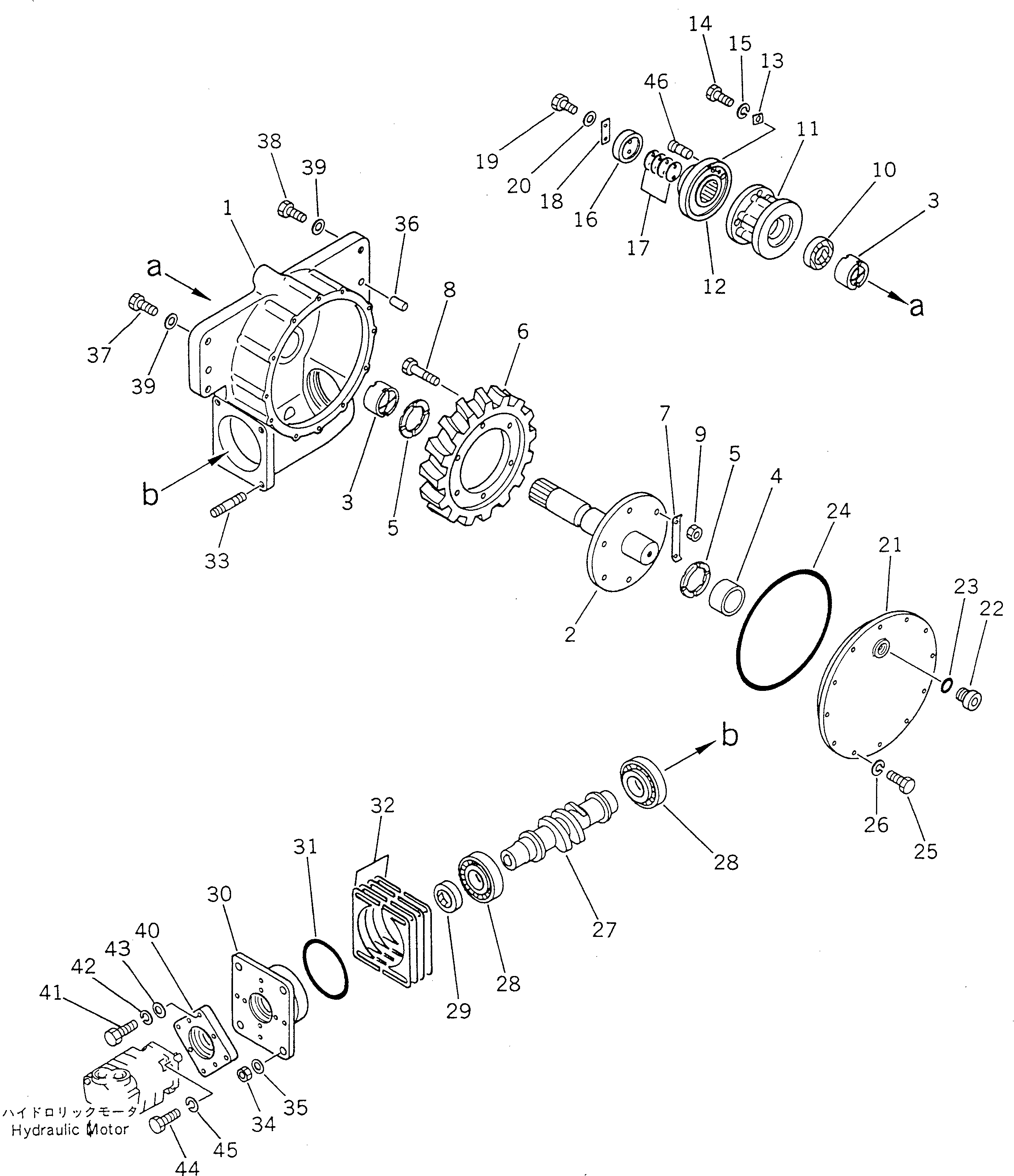 Схема запчастей Komatsu GD705A-4 - КОЛЬЦЕВ.РЕВЕРС ПРИВОД (ДЛЯ КИТАЙ №-) РАБОЧЕЕ ОБОРУДОВАНИЕ