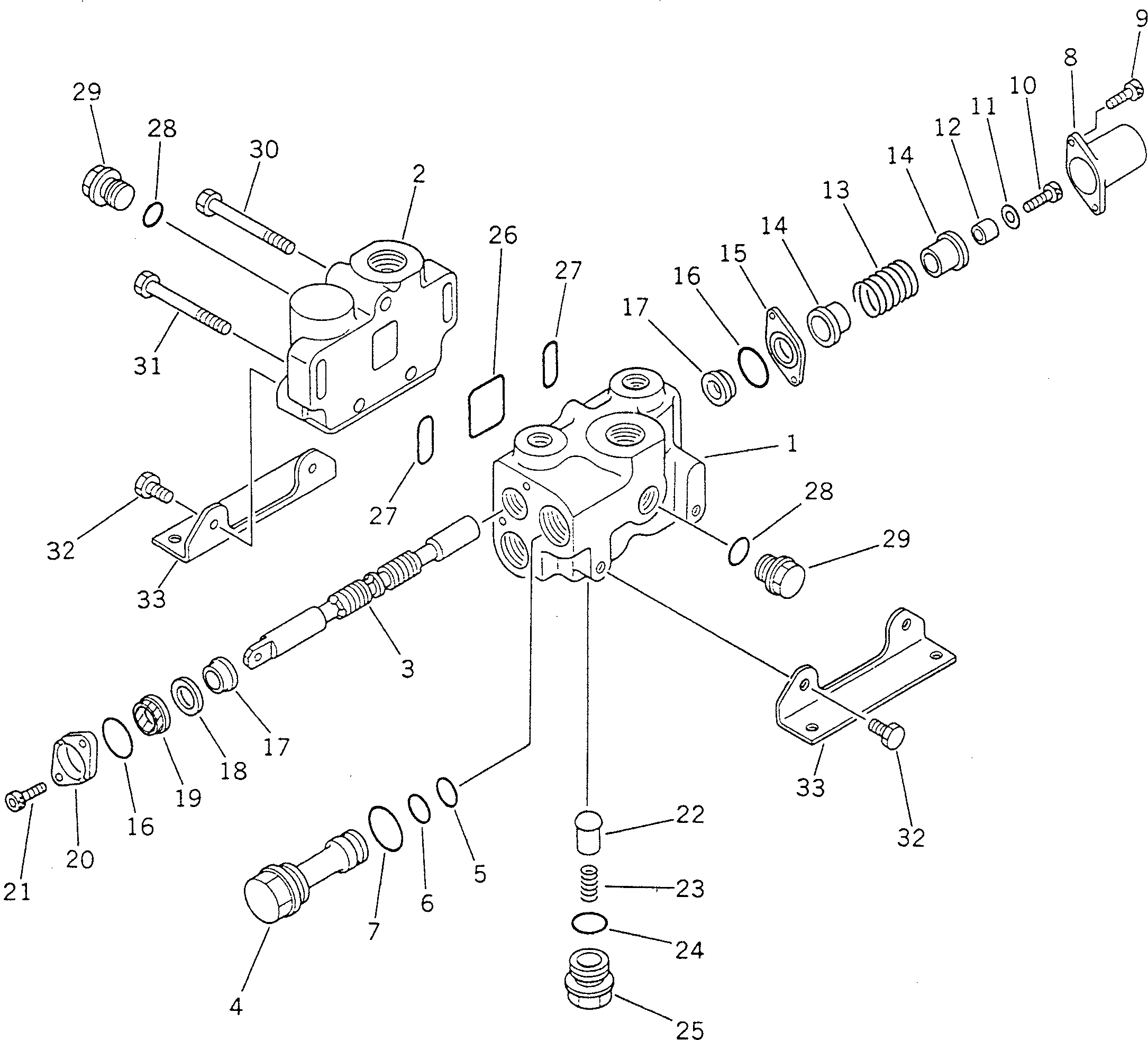 Схема запчастей Komatsu GD705A-4 - ГИДРАВЛ УПРАВЛЯЮЩ. КЛАПАН (-СЕКЦ.) (ДЛЯ РОССИЯ №97-)(№97-) ОПЦИОННЫЕ КОМПОНЕНТЫ