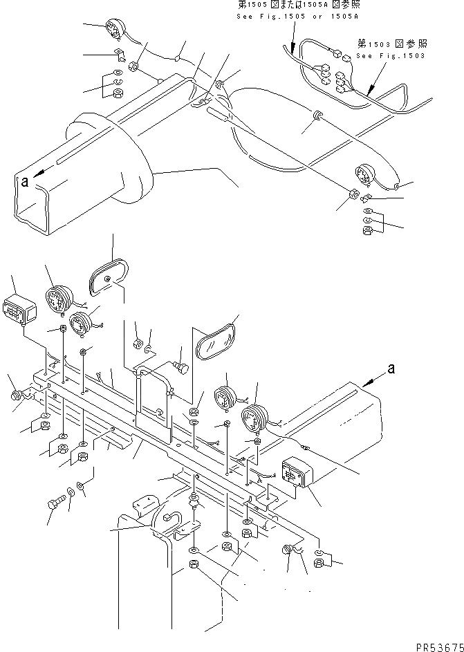 Схема запчастей Komatsu GD705A-4A - ЭЛЕКТРИКА (ПЕРЕДН. ЛИНИЯ)(№-8) КОМПОНЕНТЫ ДВИГАТЕЛЯ И ЭЛЕКТРИКА