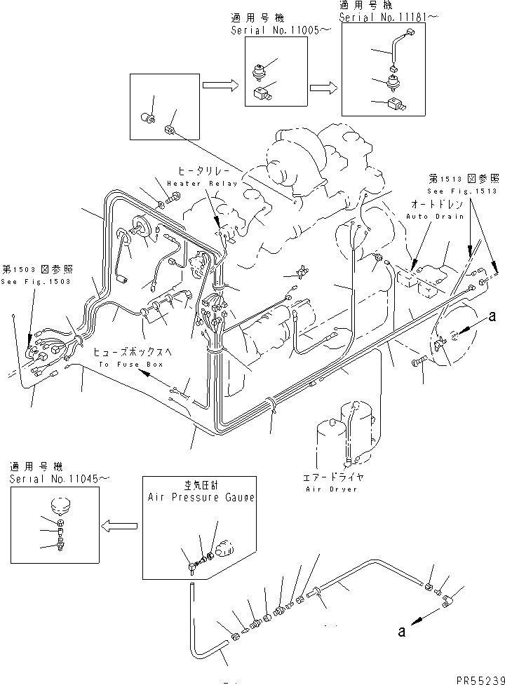 Схема запчастей Komatsu GD705A-4A - ЭЛЕКТРИКА (ЛИНИЯ ДВИГАТЕЛЯ) КОМПОНЕНТЫ ДВИГАТЕЛЯ И ЭЛЕКТРИКА