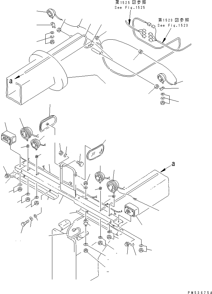 Схема запчастей Komatsu GD705A-4A - ЭЛЕКТРИКА (СНЕГОУБОРОЧН. СПЕЦ-Я.) (ПЕРЕДН. ЛИНИЯ)(№-8) КОМПОНЕНТЫ ДВИГАТЕЛЯ И ЭЛЕКТРИКА
