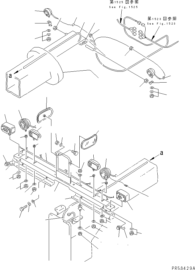 Схема запчастей Komatsu GD705A-4A - ЭЛЕКТРИКА (СНЕГОУБОРОЧН. СПЕЦ-Я.) (ПЕРЕДН. ЛИНИЯ)(№9-) КОМПОНЕНТЫ ДВИГАТЕЛЯ И ЭЛЕКТРИКА