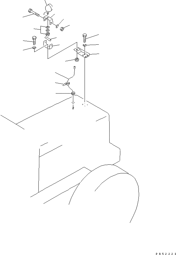 Схема запчастей Komatsu GD705A-4A - ЗАДН. РАБОЧ. ОСВЕЩЕНИЕ (КРЕПЛЕНИЕ РЕШЕТКИ РАДИАТОРА) КОМПОНЕНТЫ ДВИГАТЕЛЯ И ЭЛЕКТРИКА