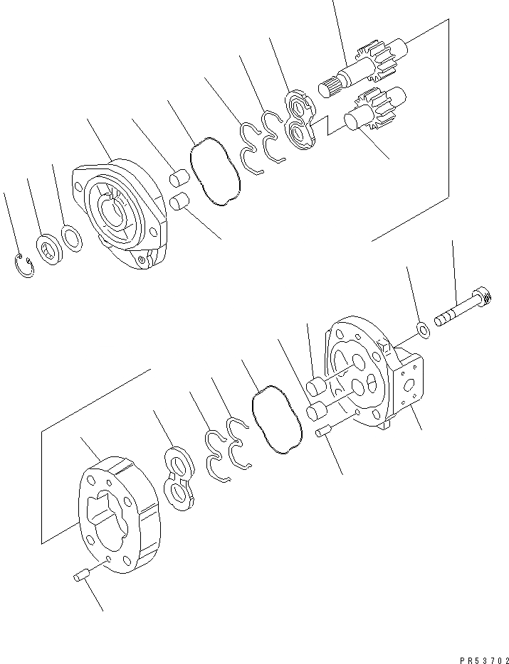 Схема запчастей Komatsu GD705A-4A - НАСОС ТРАНСМИССИИ СИЛОВАЯ ПЕРЕДАЧА