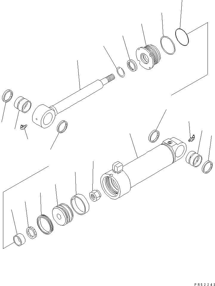 Схема запчастей Komatsu GD705A-4A - ЦИЛИНДР СОЧЛЕНЕНИЯ СИЛОВАЯ ПЕРЕДАЧА
