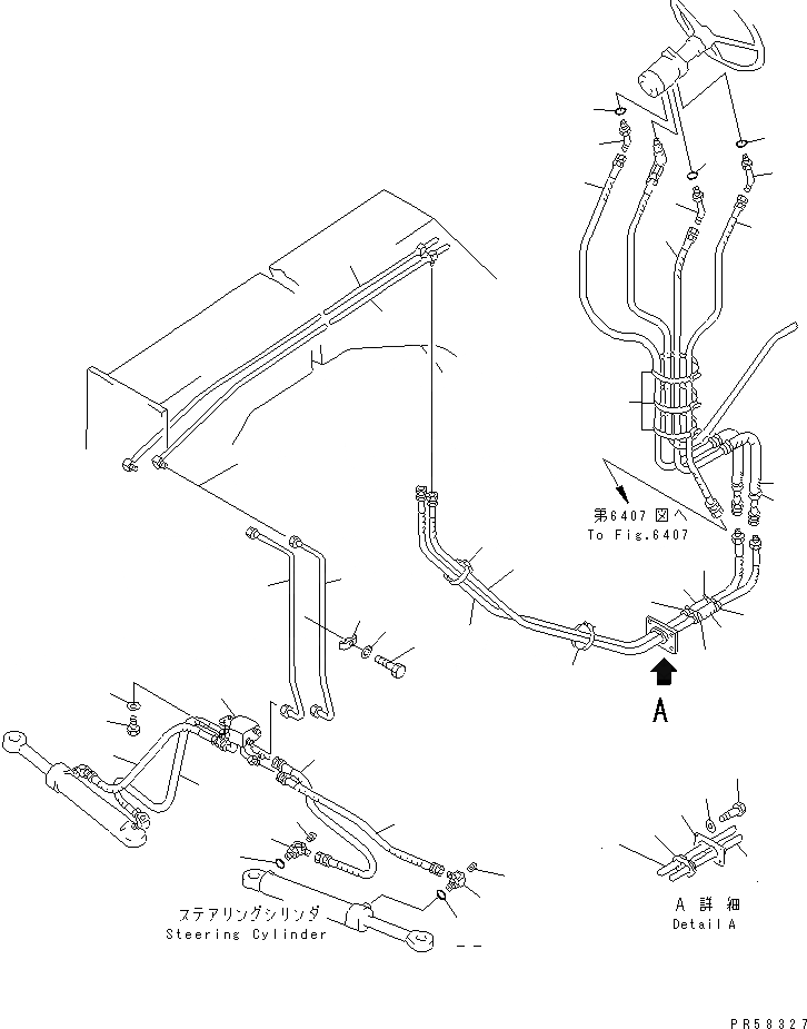 Схема запчастей Komatsu GD705A-4A - ГИДРАВЛИКА РУЛ. УПРАВЛЕНИЯ (С АВТОМАТИЧ. ОТВАЛОМ) (СПЕЦ-Я С АВТОМ. ТРАНСМИССИЕЙ) (/)(№8-) СИЛОВАЯ ПЕРЕДАЧА