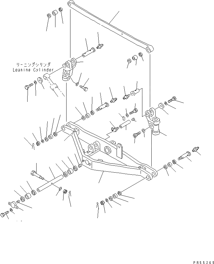 Схема запчастей Komatsu GD705A-4A - ПЕРЕДНИЙ МОСТ (С АВТОМАТИЧ. ОТВАЛОМ) (/)(№9-) СИЛОВАЯ ПЕРЕДАЧА