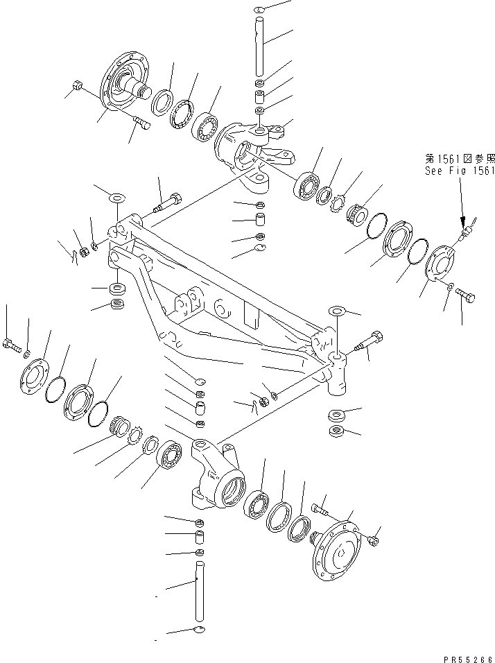 Схема запчастей Komatsu GD705A-4A - ПЕРЕДНИЙ МОСТ (С АВТОМАТИЧ. ОТВАЛОМ) (/)(№-8) СИЛОВАЯ ПЕРЕДАЧА