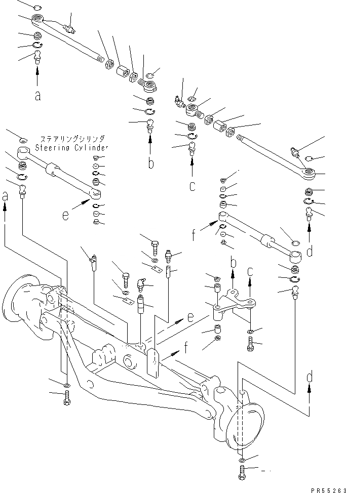 Схема запчастей Komatsu GD705A-4A - ПЕРЕДНИЙ МОСТ (С АВТОМАТИЧ. ОТВАЛОМ) (/)(№8-) СИЛОВАЯ ПЕРЕДАЧА