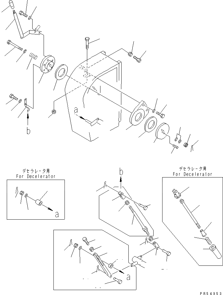 Схема запчастей Komatsu GD705A-4A - РЫЧАГ УПРАВЛ-Я ПОДАЧЕЙ ТОПЛИВА(№-) СИСТЕМАУПРАВЛЕНИЯ ПОВОРОТОМ