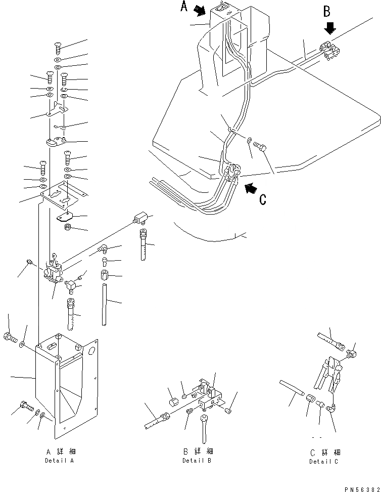 Схема запчастей Komatsu GD705A-4A - ГИДРОЛИНИИ ВЫРАВН. НАСЫПИ (/)(№8-) СИСТЕМАУПРАВЛЕНИЯ ПОВОРОТОМ