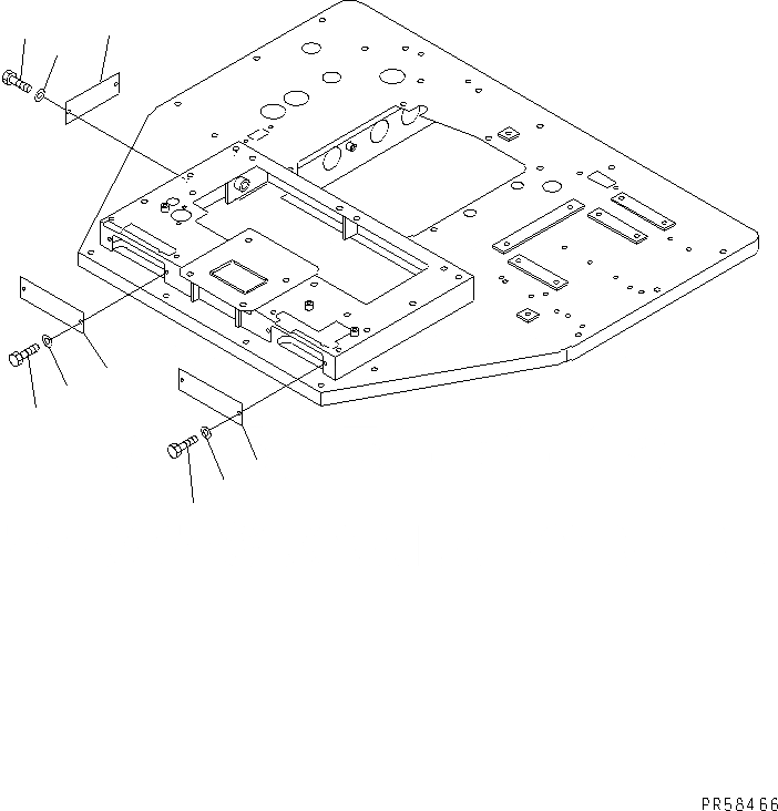Схема запчастей Komatsu GD705A-4A - КАБИНА ОПЕРАТОРА (БОКОВ. КРЫШКА) (СПЕЦ-Я С АВТОМ. ТРАНСМИССИЕЙ)(№8-) РАМА И ЧАСТИ КОРПУСА