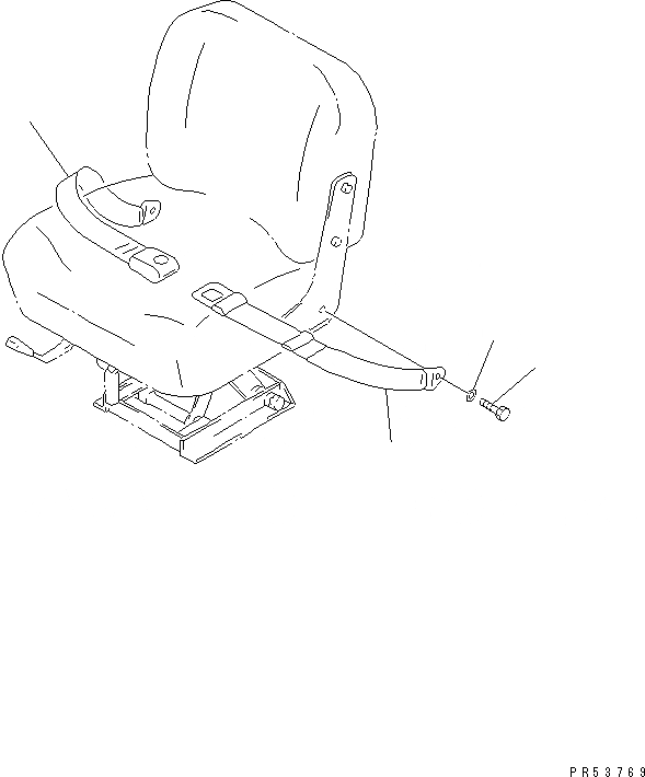 Схема запчастей Komatsu GD705A-4A - РЕМЕНЬ БЕЗОПАСТН. РАМА И ЧАСТИ КОРПУСА