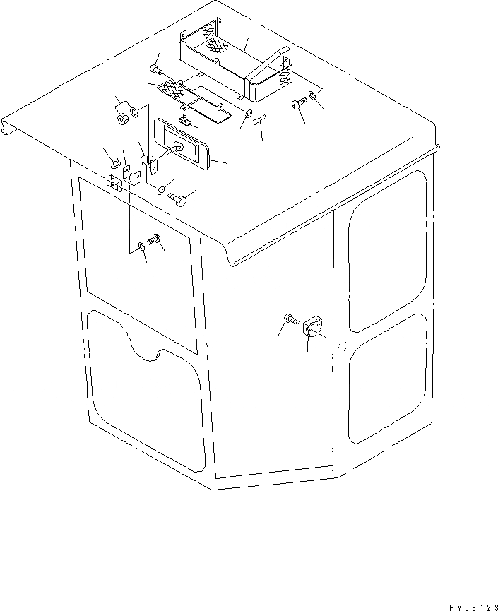 Схема запчастей Komatsu GD705A-4A - КАБИНА (СНЕГОУБОРОЧН. СПЕЦ-Я.) (/) (АКСЕССУАРЫ)(№-) РАМА И ЧАСТИ КОРПУСА