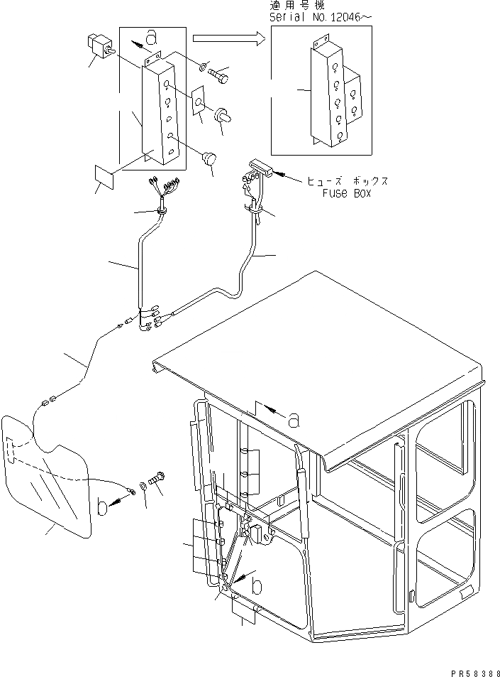 Схема запчастей Komatsu GD705A-4A - ПОДОГРЕВ СТЕКЛА (ПЕРЕДН.¤ НИЖН.) (БЕЗ ОБОГРЕВ. СТЕКОЛ)(№.-) РАМА И ЧАСТИ КОРПУСА