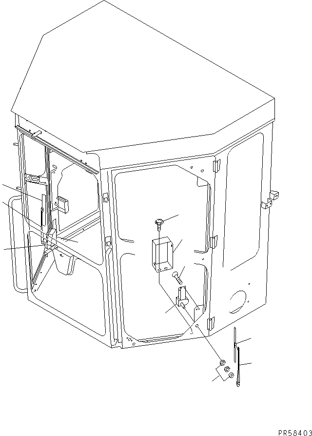 Схема запчастей Komatsu GD705A-4A - ШИР. КАБИНА (9/) (ДВОРНИКИ ДВЕРИ)(№9-.) РАМА И ЧАСТИ КОРПУСА
