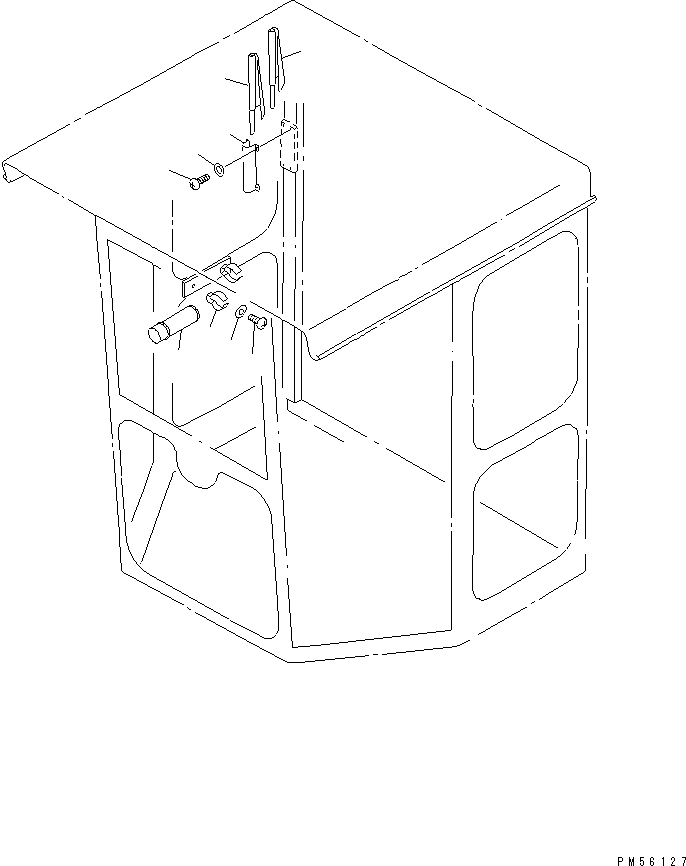 Схема запчастей Komatsu GD705A-4A - ПРЕДОХР-ЛИ (СНЕГОУБОРОЧН. СПЕЦ-Я.)(№-) РАМА И ЧАСТИ КОРПУСА