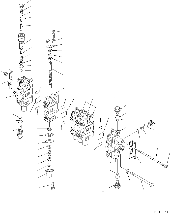 Схема запчастей Komatsu GD705A-4A - УПРАВЛЯЮЩ. КЛАПАН¤ ЛЕВ. (6-СЕКЦИОНН.) (С УСИЛ. СНЕГООЧИСТИТ. СИСТЕМА)(№-) ГИДРАВЛИКА