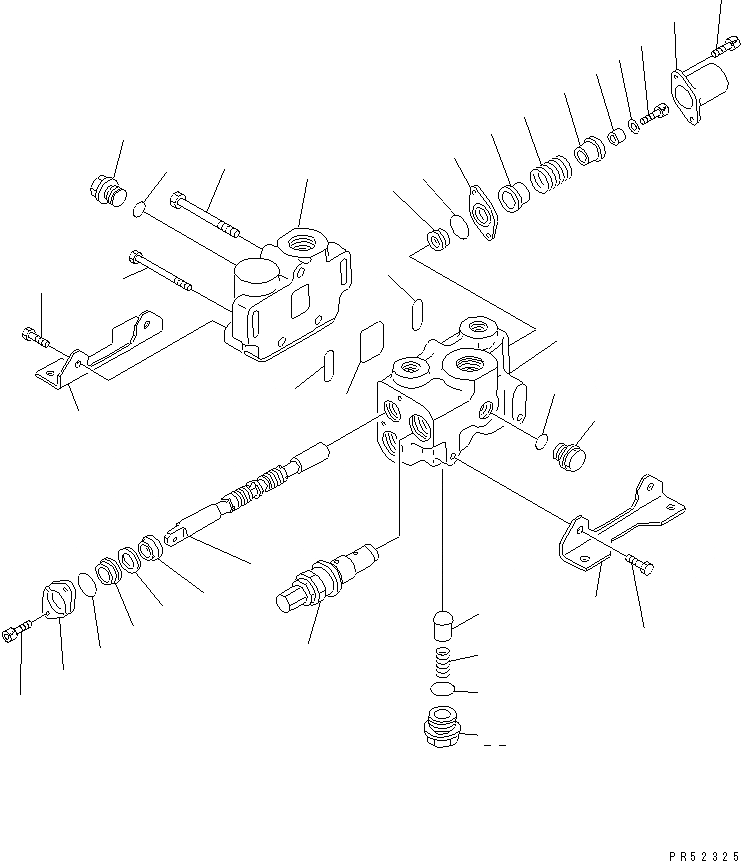 Схема запчастей Komatsu GD705A-4A - УПРАВЛЯЮЩ. КЛАПАН¤ ЛЕВ. (-СЕКЦ.) (/)(С МУФТА ТИП CIRCLE РЕВЕРС ПРИВОД) ГИДРАВЛИКА