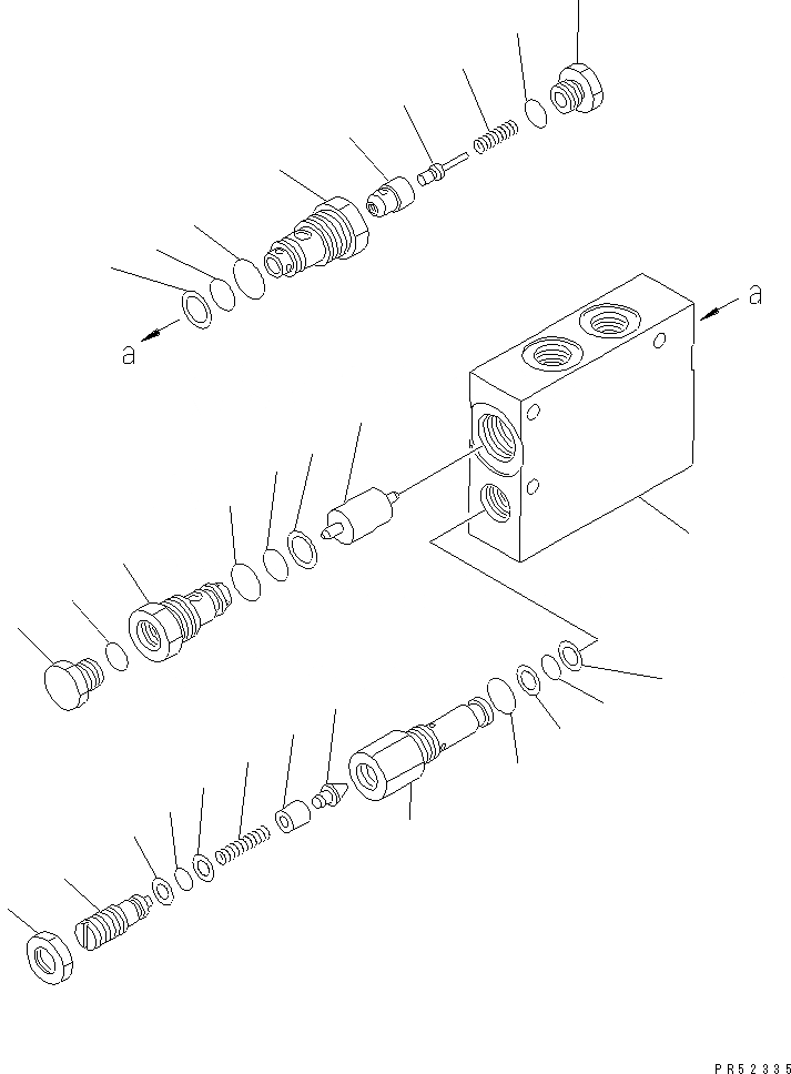 Схема запчастей Komatsu GD705A-4A - ГЛАВН. КОНТРОЛЬНЫЙ КЛАПАН(ДЛЯ НАКЛОНЯЕМ.)(№-8) ГИДРАВЛИКА