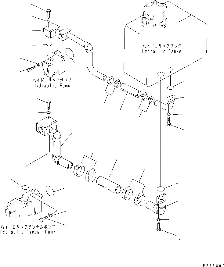 Схема запчастей Komatsu GD705A-4A - ГИДРОЛИНИЯ (ИЗ БАКА В НАСОС) ГИДРАВЛИКА