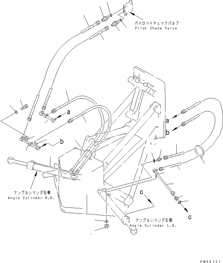 Схема запчастей Komatsu GD705A-4A - ГИДРОЛИНИЯ (ЦИЛИНДР НАКЛОНА ЛИНИЯ)              (ДЛЯ ПОВОРОТН. ОТВАЛ Д/СНЕГА) (/)(№-) ГИДРАВЛИКА