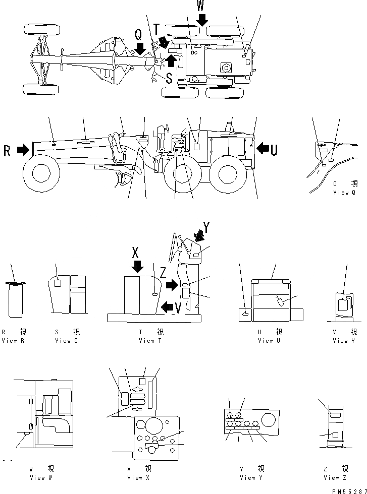 Схема запчастей Komatsu GD705A-4A - МАРКИРОВКА(№-) ИНСТРУМЕНТ И РЕМКОМПЛЕКТЫ