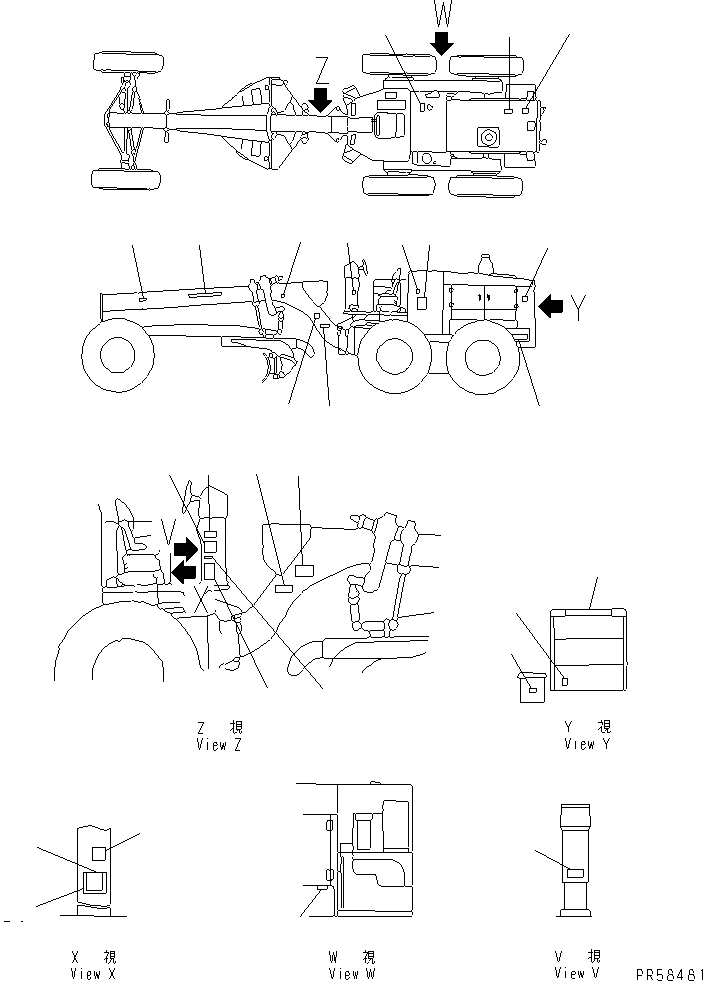 Схема запчастей Komatsu GD705A-4A - МАРКИРОВКА (СПЕЦ-Я С АВТОМ. ТРАНСМИССИЕЙ)(№8-9) ИНСТРУМЕНТ И РЕМКОМПЛЕКТЫ