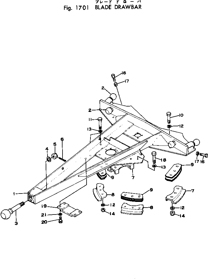 Схема запчастей Komatsu GD705R-1 - ОТВАЛ СЦЕПНОЕ УСТРОЙСТВО РАБОЧЕЕ ОБОРУДОВАНИЕ