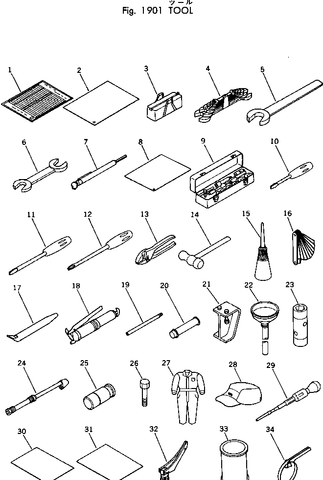 Схема запчастей Komatsu GD705R-1 - ИНСТРУМЕНТ ИНСТРУМЕНТ И РЕМКОМПЛЕКТЫ