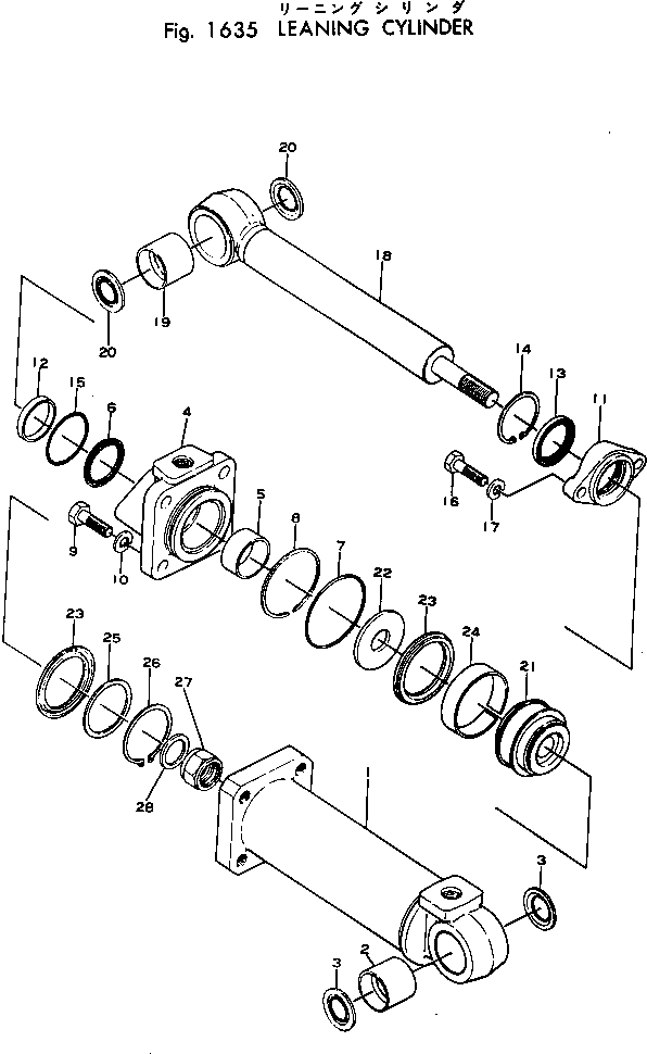 Схема запчастей Komatsu GD705R-1A - ЦИЛИНДР НАКЛОНА ГИДРАВЛИКА