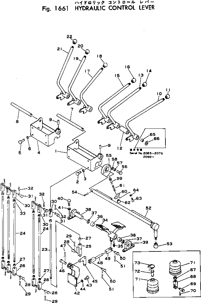 Схема запчастей Komatsu GD705R-1A - ГИДРАВЛ РЫЧАГ УПРАВЛ-Я ГИДРАВЛИКА