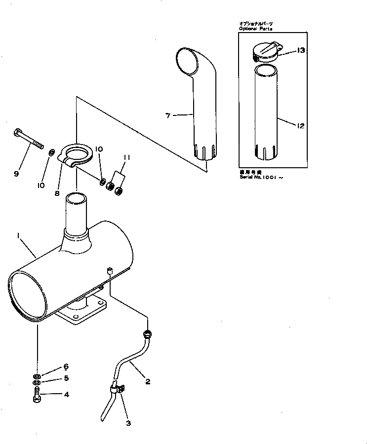 Схема запчастей Komatsu GD705R-2 - ГЛУШИТЕЛЬ КОМПОНЕНТЫ ДВИГАТЕЛЯ И ЭЛЕКТРИКА