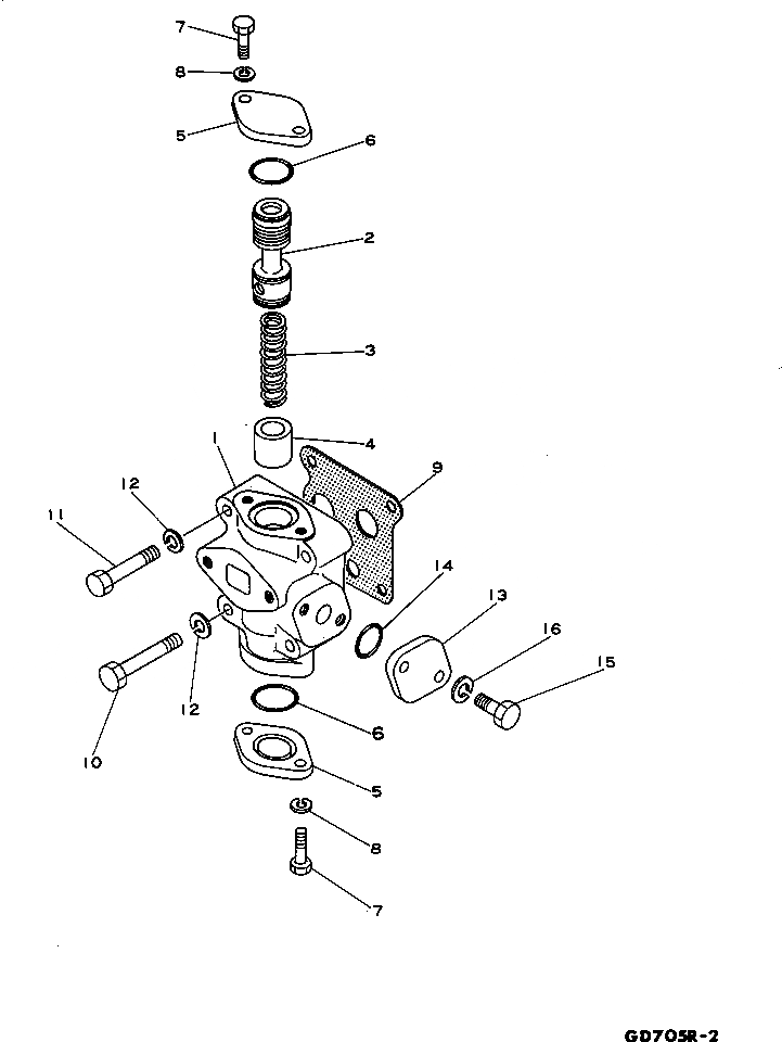 Схема запчастей Komatsu GD705R-2 - ТОРКФЛОУ ТРАНСМИССИЯ СИЛОВАЯ ПЕРЕДАЧА
