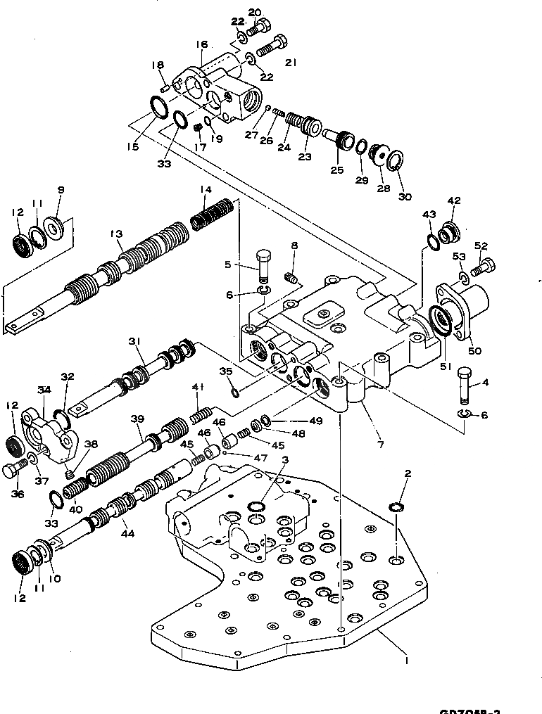 Схема запчастей Komatsu GD705R-2 - ТОРКФЛОУ ТРАНСМИССИЯ СИЛОВАЯ ПЕРЕДАЧА