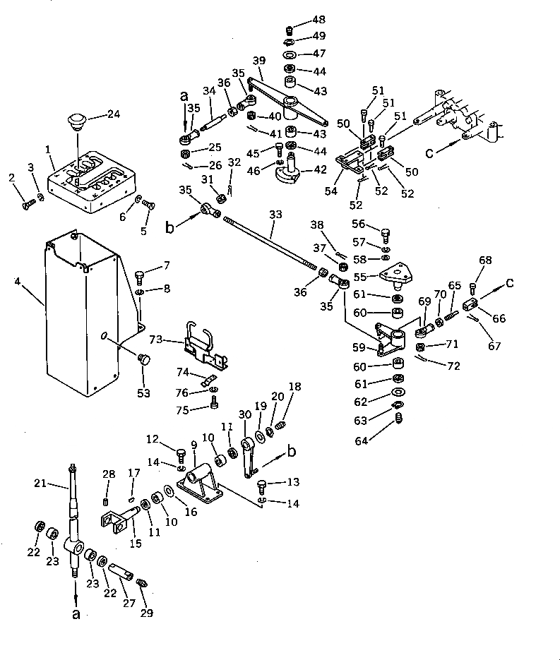 Схема запчастей Komatsu GD705R-2 - РЫЧАГ ПЕРЕКЛЮЧЕНИЯ ПЕРЕДАЧ СИЛОВАЯ ПЕРЕДАЧА