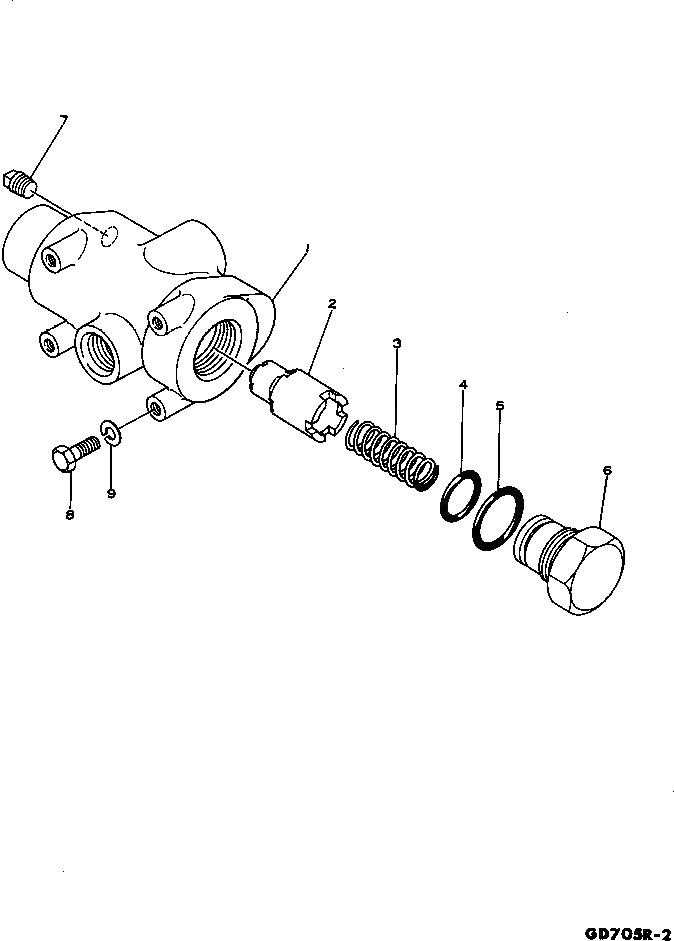 Схема запчастей Komatsu GD705R-2 - КЛАПАН УПРАВЛ-Я ПОТОКОМ ГИДРАВЛИКА