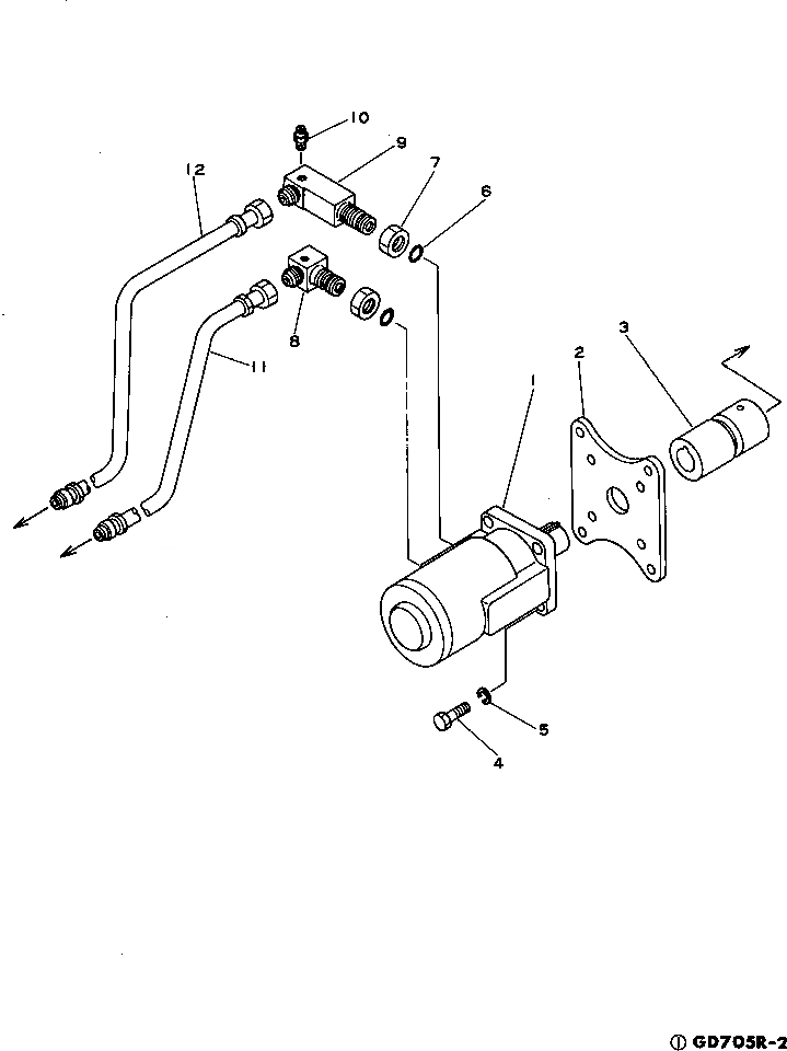 Схема запчастей Komatsu GD705R-2 - ORBIT МОТОР ДЛЯ КОЛЬЦЕВ. РЕВЕРСА(№-) ГИДРАВЛИКА