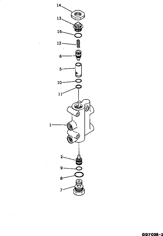 Схема запчастей Komatsu GD705R-2 - ГЛАВН. КОНТРОЛЬ КЛАПАН ОПЦИОННЫЕ КОМПОНЕНТЫ