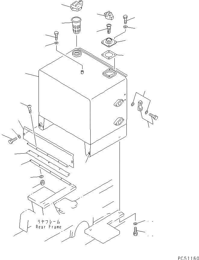 Схема запчастей Komatsu GD725A-1 - ТОПЛИВН. И ГИДР. БАК. КОМПОНЕНТЫ ДВИГАТЕЛЯ И ЭЛЕКТРИКА