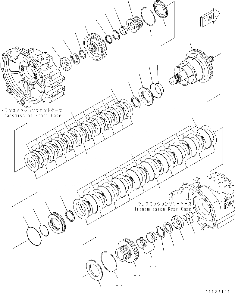 Схема запчастей Komatsu GD755-3 - ТРАНСМИССИЯ (2 И 3) ТРАНСМИССИЯ
