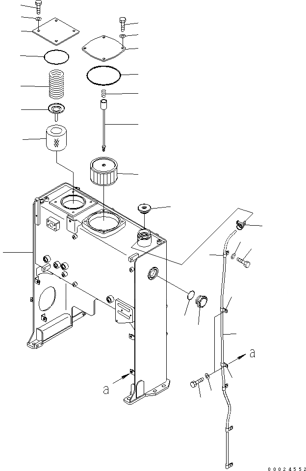 Схема запчастей Komatsu GD755-3 - ГИДР. БАК. (АКСЕССУАРЫ) ГИДРАВЛИКА